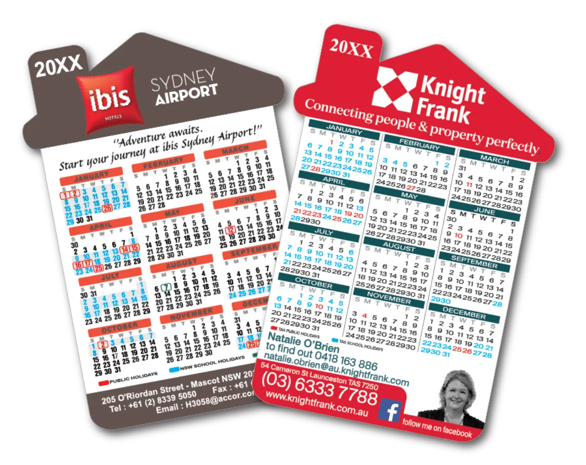 A6 House — Calendar fridge magnets