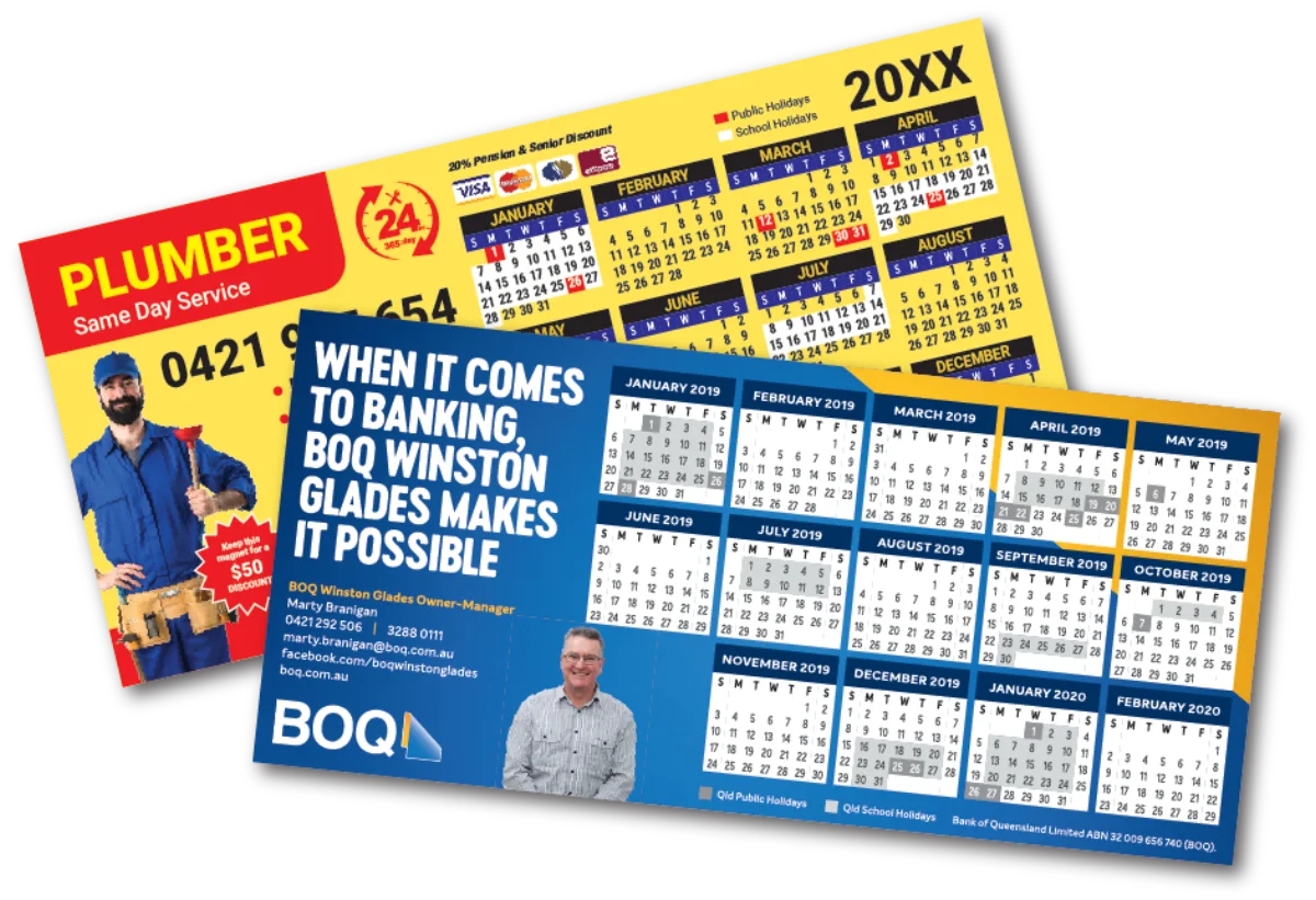 Standard DL — Calendar fridge magnets