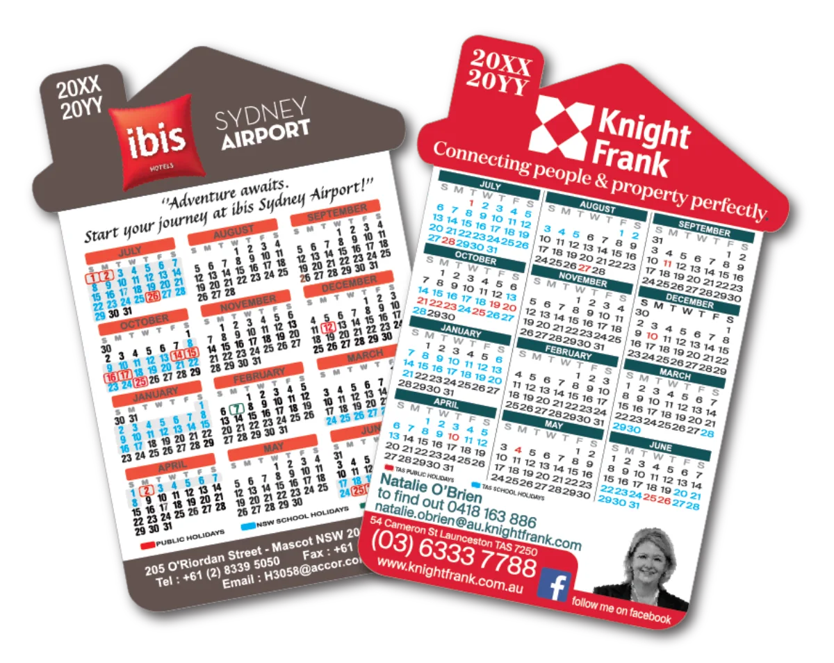 A6 House — Financial year calendar magnets