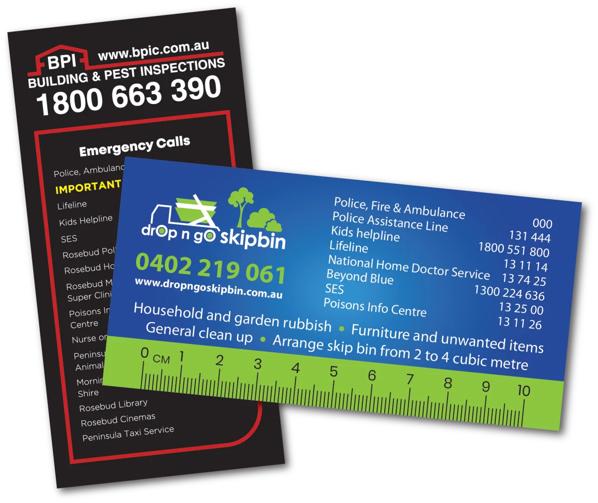 Extra Large — Important and emergency number magnets