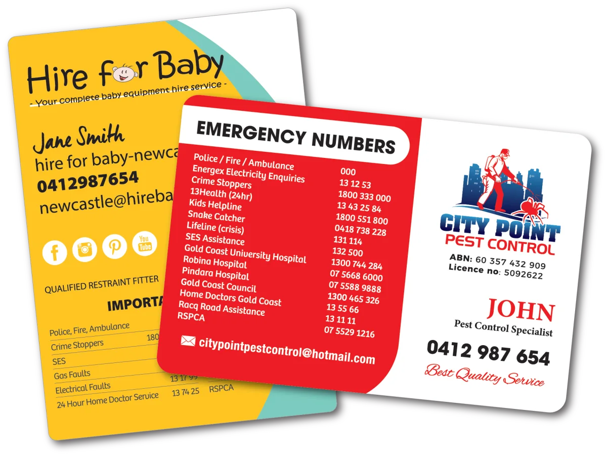Small Value — Important and emergency number magnets