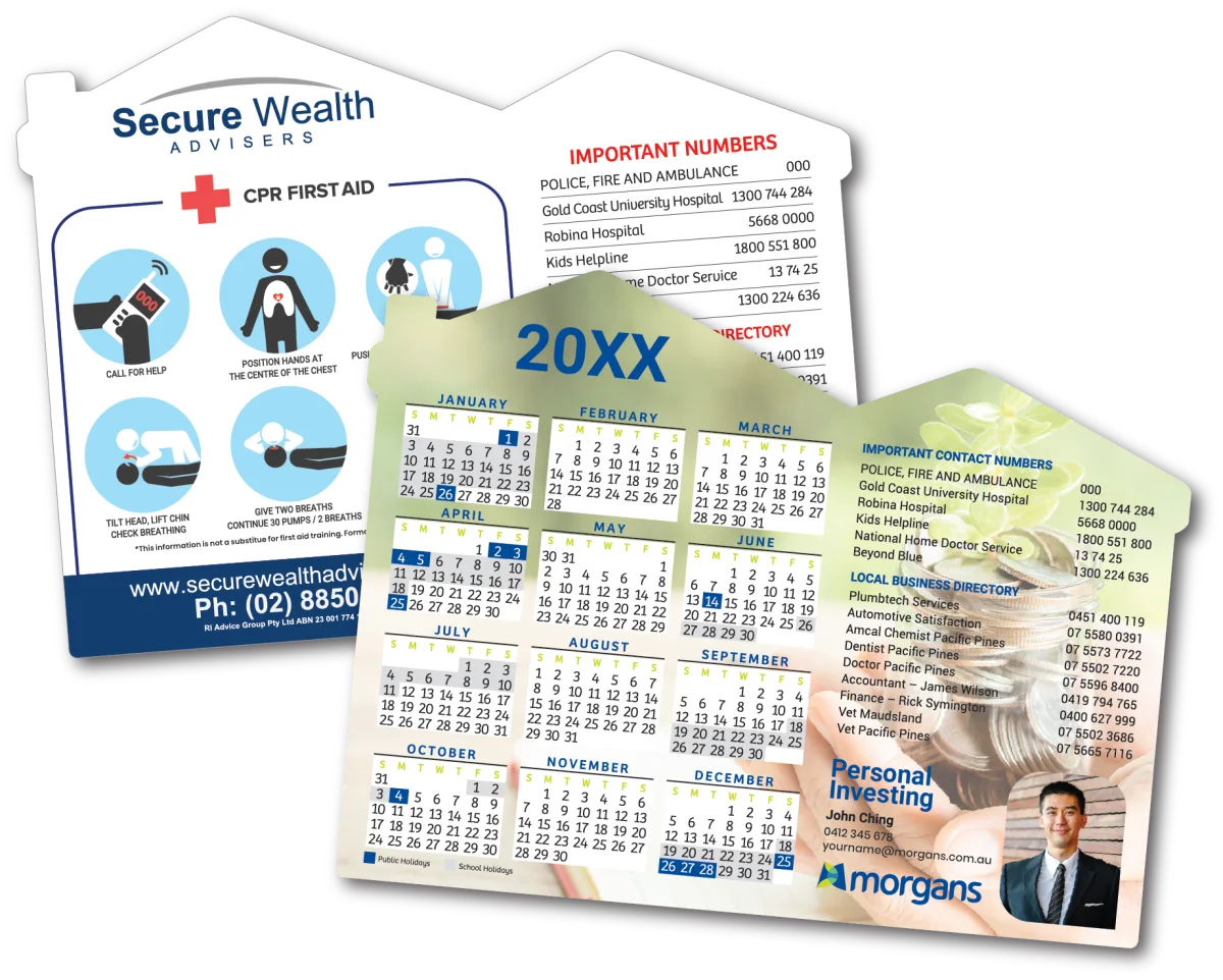 A5 House — Important and emergency number magnets