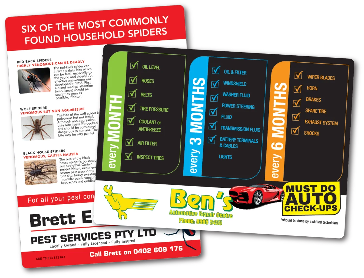 A5 — Information fridge magnets
