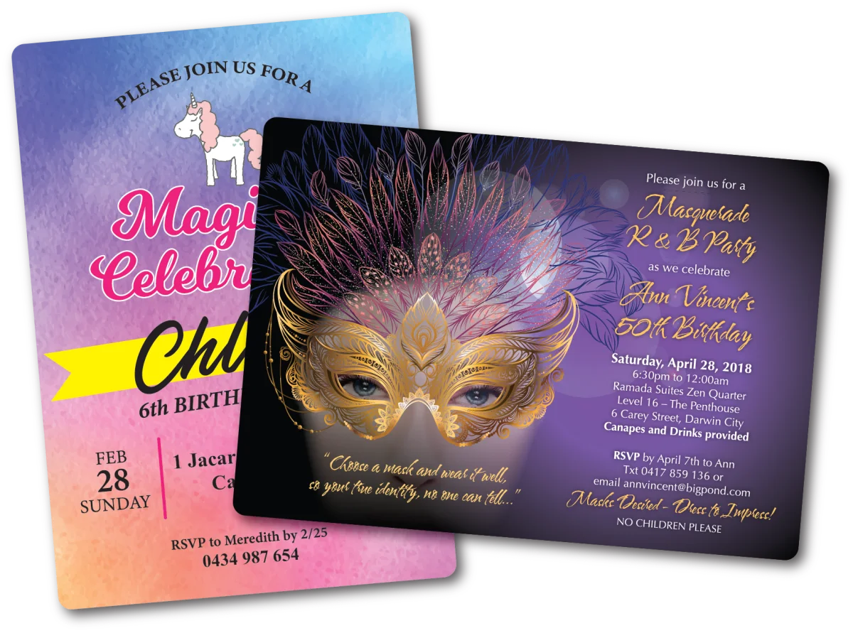 A6 — Invitation and special event magnets