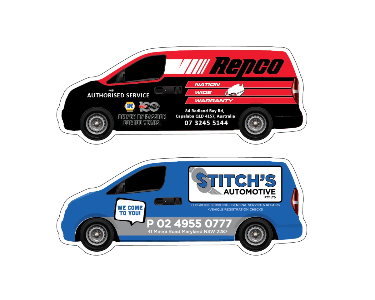 Large Van — Fridge magnets for mechanics and the car industry
