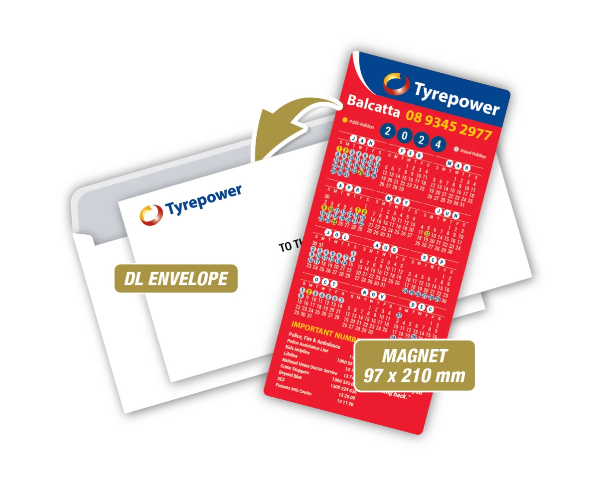 DL Magnet with Envelope — Fridge magnets for mechanics and the car industry