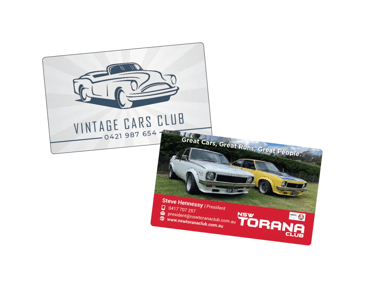 Business Card — Fridge magnets for car clubs