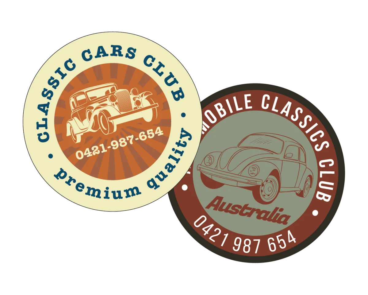 90mm Circle — Fridge magnets for car clubs