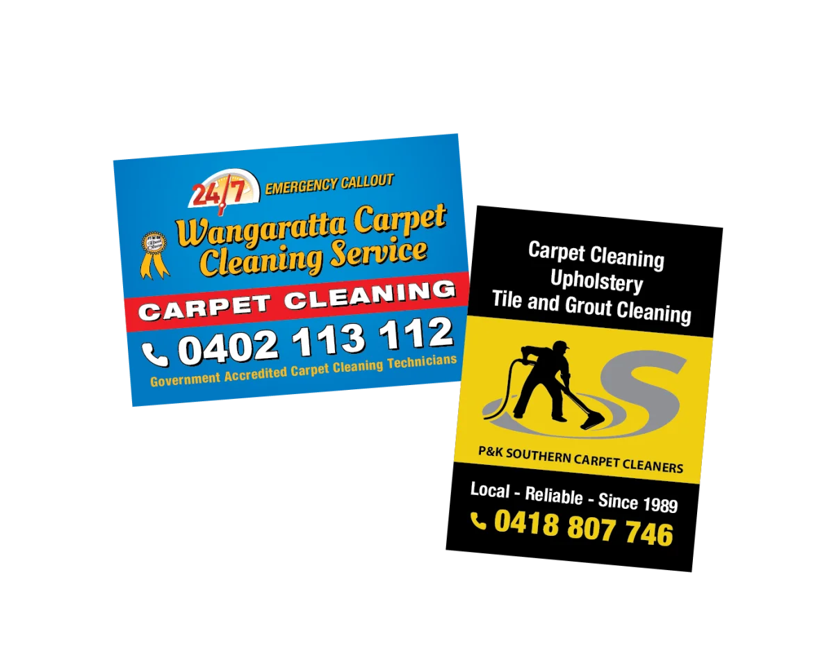 Small Business Card — Fridge magnets for carpet cleaners