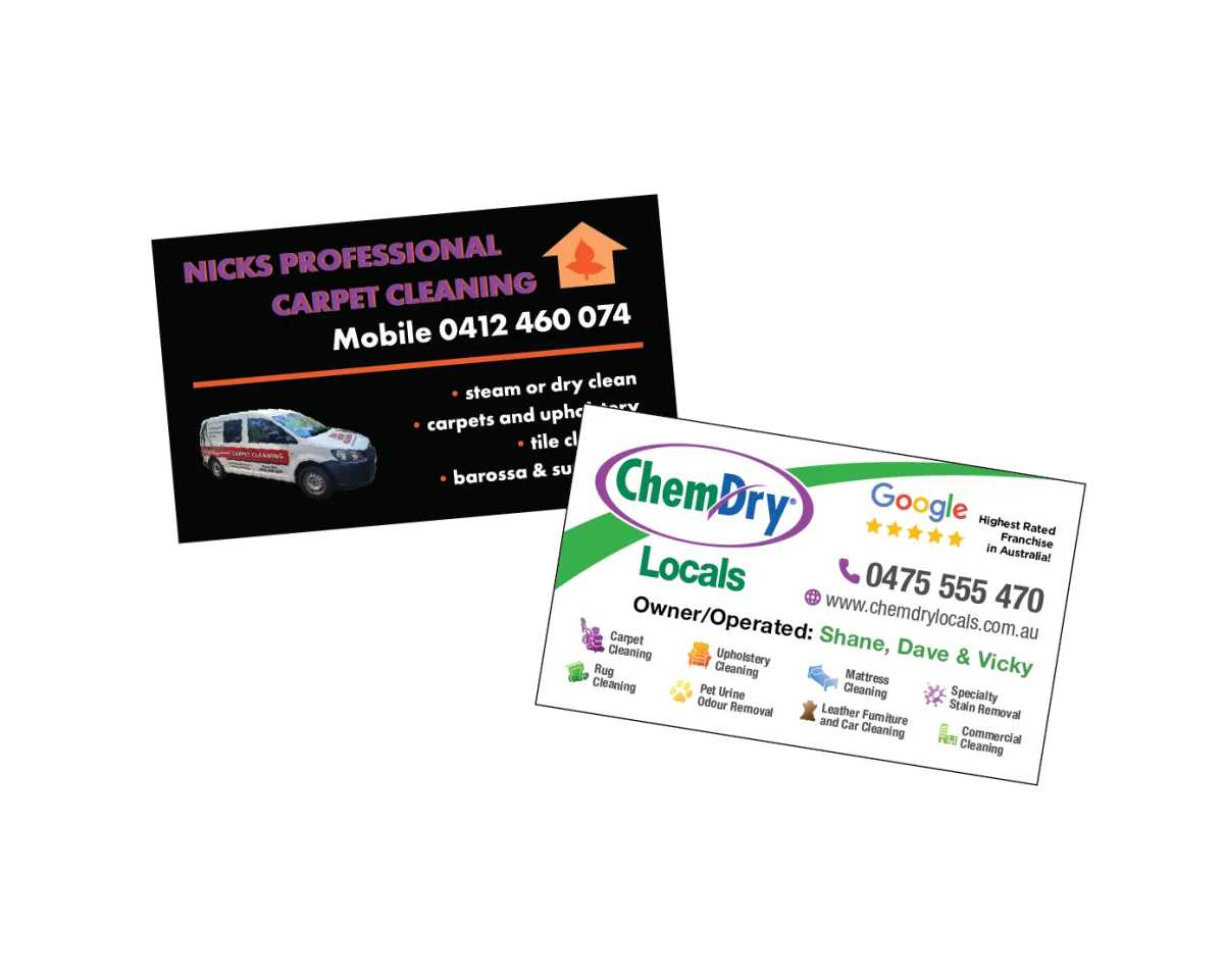 Business Card — Fridge magnets for carpet cleaners