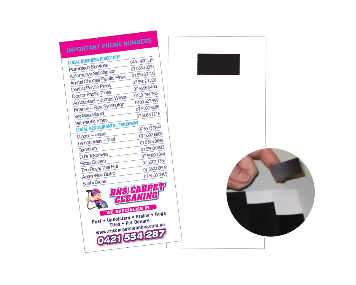 DL With Patch Magnet — Fridge magnets for carpet cleaners
