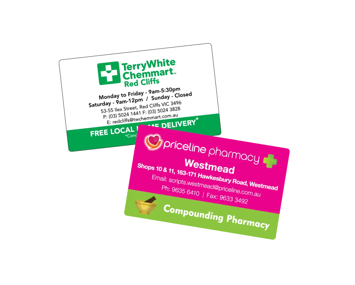 Business Card — Fridge magnets for pharmacies