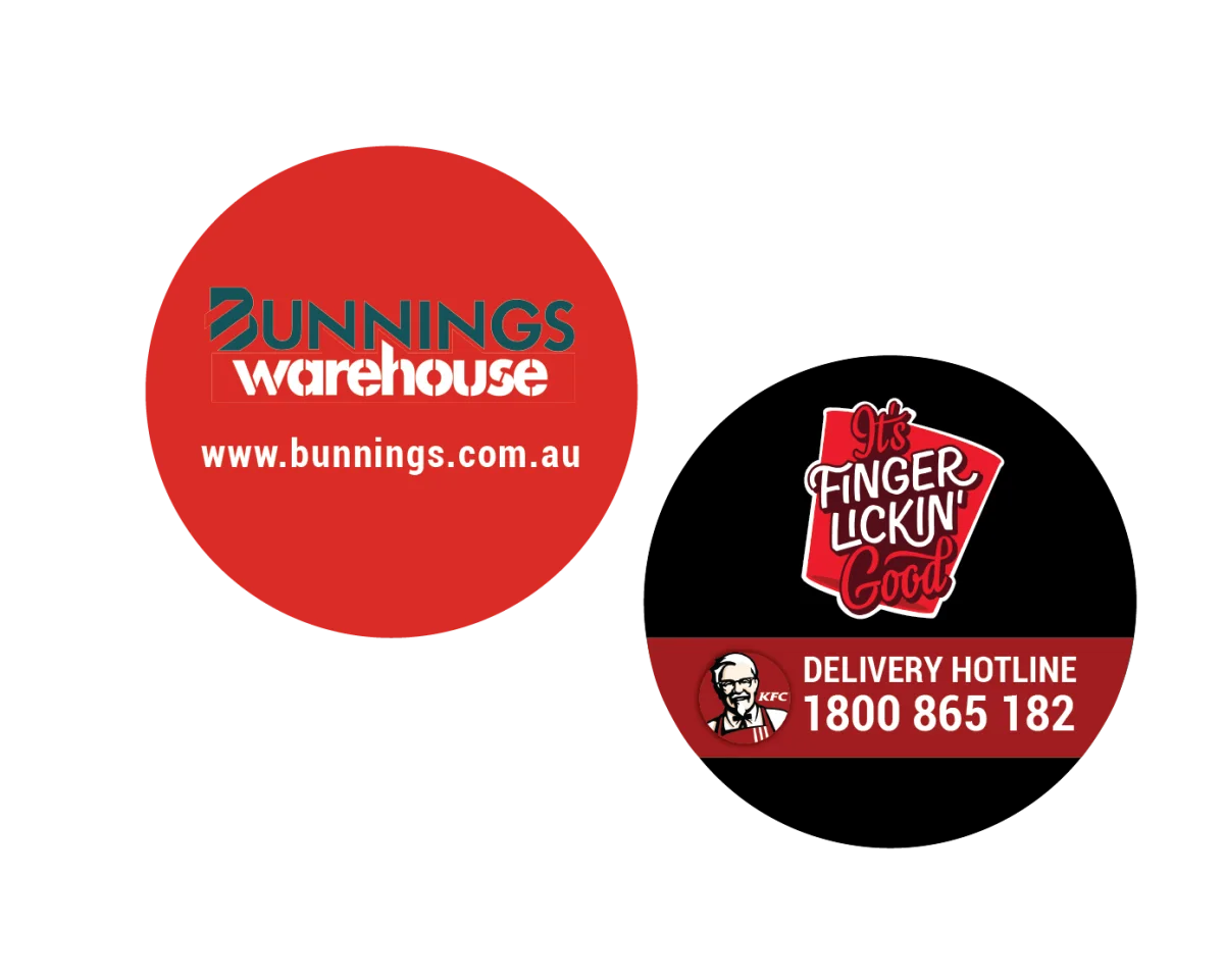 90mm Circle — Corporate fridge magnets