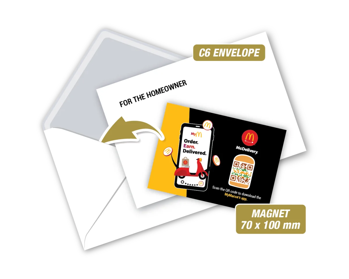 A7 Magnet With Envelope — Corporate fridge magnets