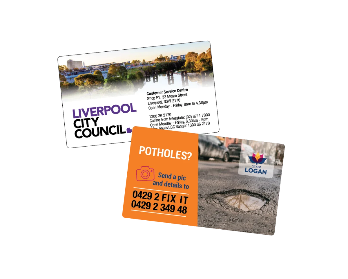 Business Card — Fridge magnets for councils and government