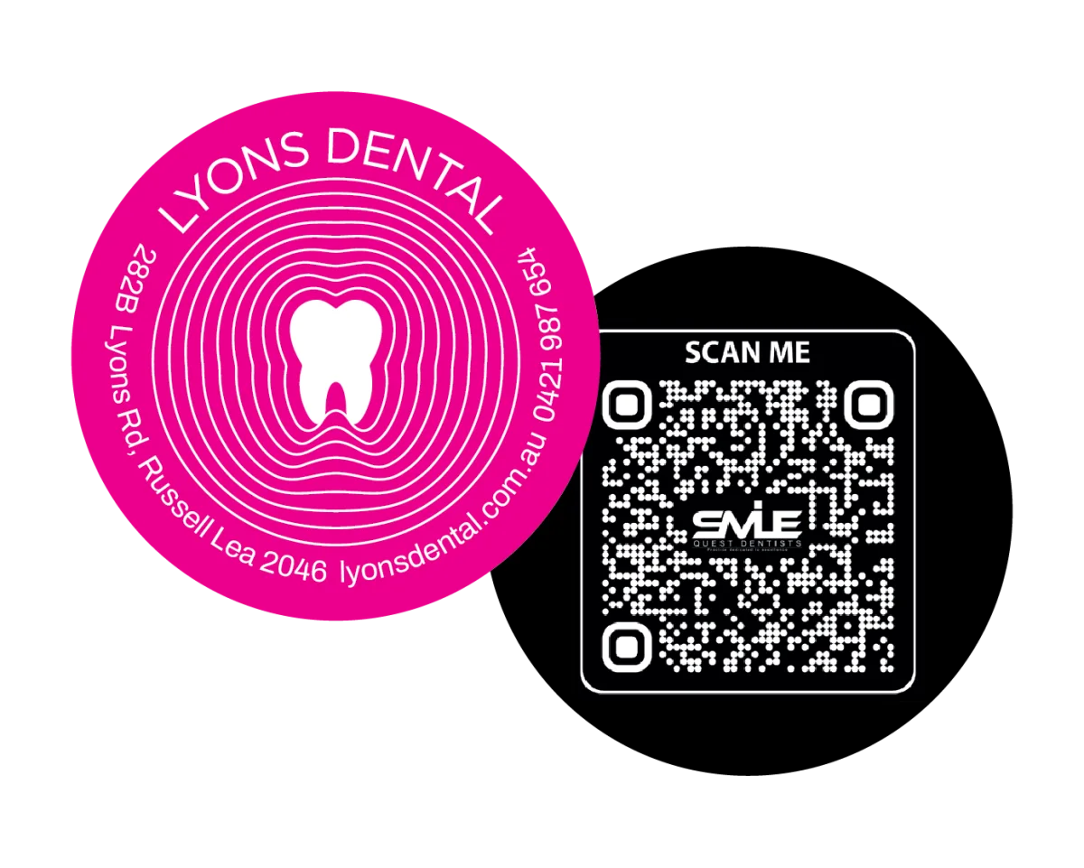 90mm Circle — Fridge magnets for dentists