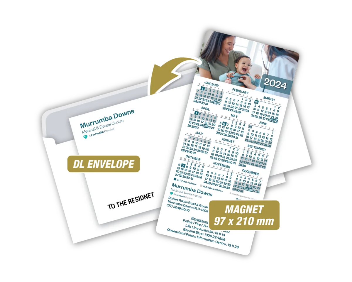 DL Magnet with Envelope — Fridge magnets for dentists