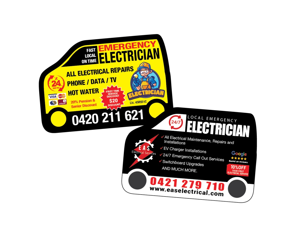 Small Van — Fridge magnets for electricians