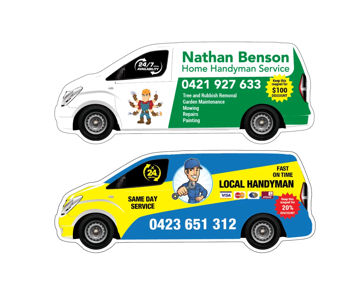 Large Van — Fridge magnets for handymen and builders