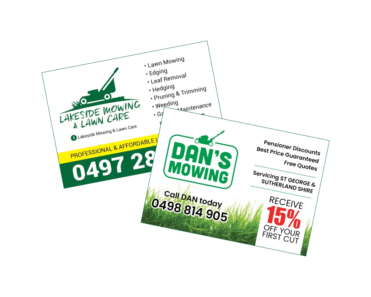 XXL Business Card — Fridge magnets for lawn mowing and garden services