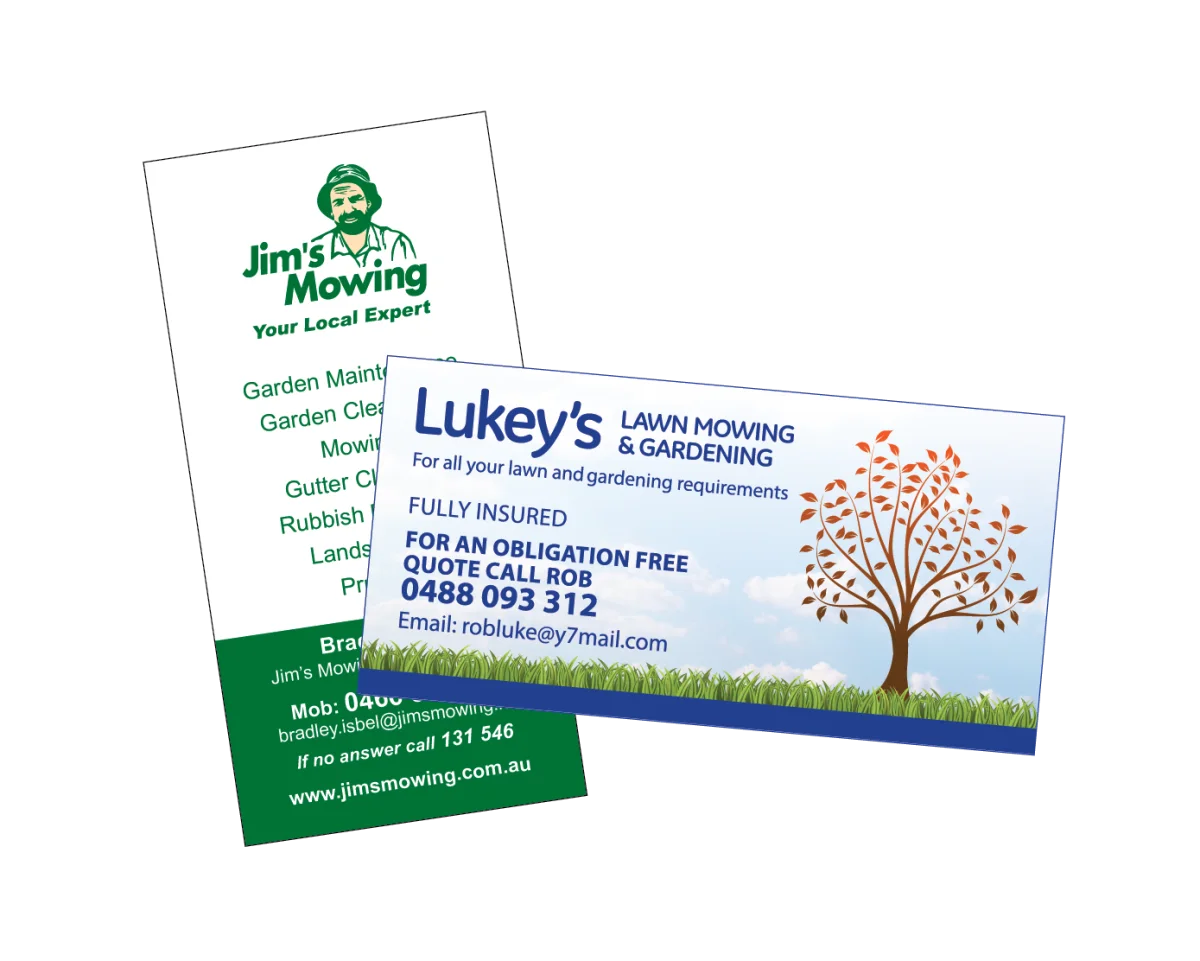 XLong Business Card — Fridge magnets for lawn mowing and garden services