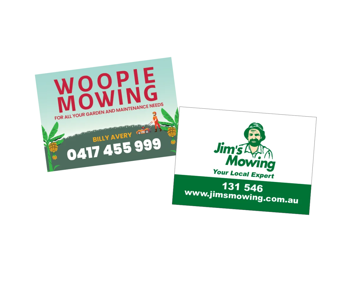 Small Business Card — Fridge magnets for lawn mowing and garden services