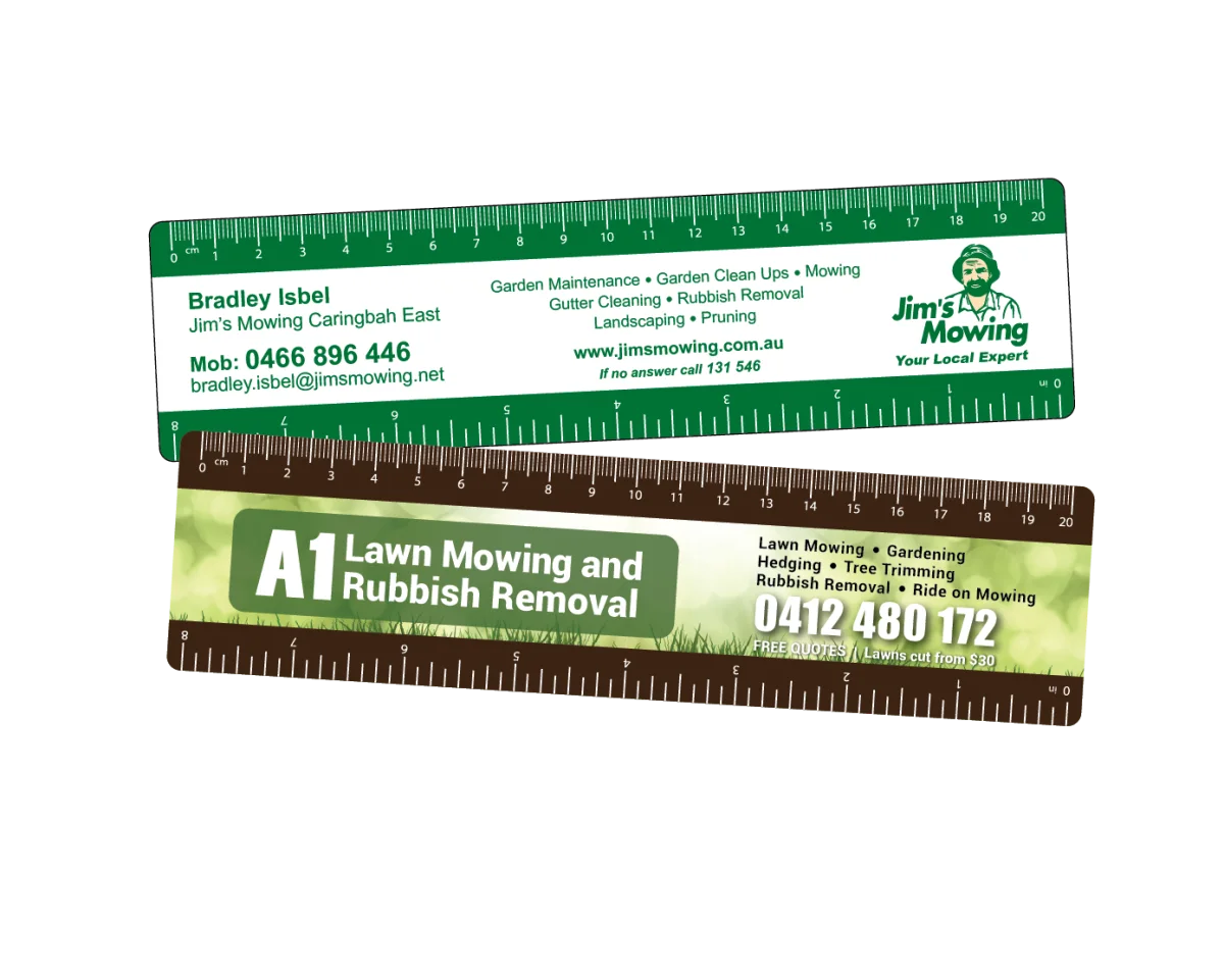 Ruler — Fridge magnets for lawn mowing and garden services
