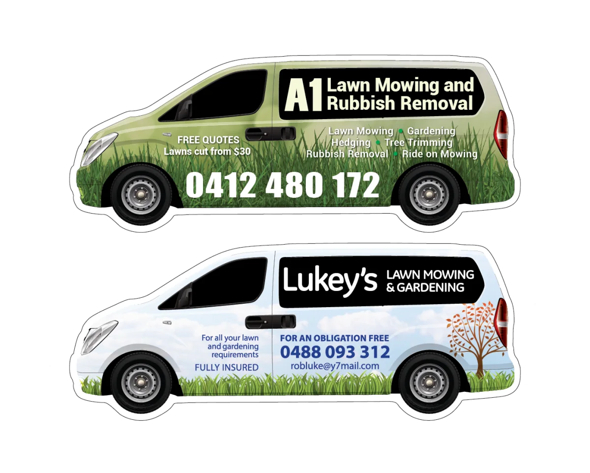 Large Van — Fridge magnets for lawn mowing and garden services