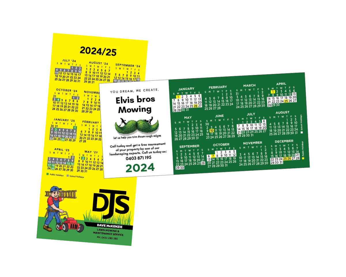 Standard DL — Fridge magnets for lawn mowing and garden services