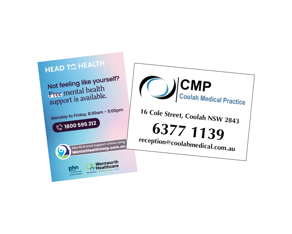 Small Business Card — Fridge magnets for medical practices and GPs