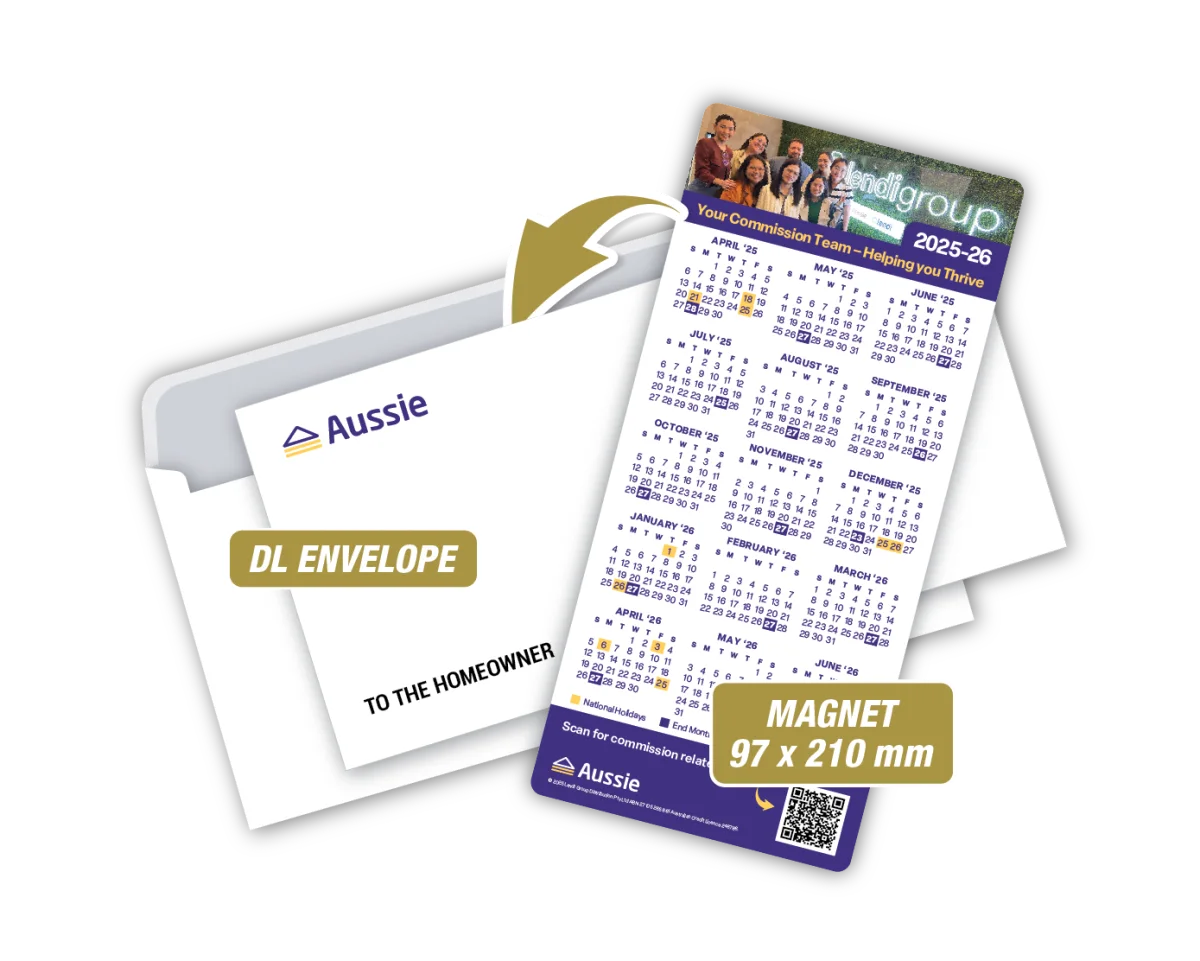 DL Magnet with Envelope — Fridge magnets for mortgage brokers