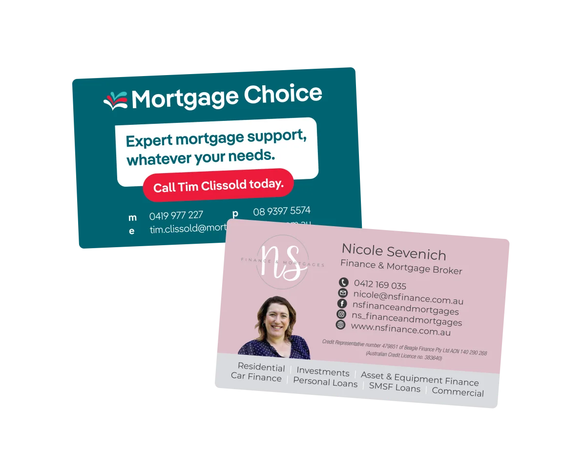 Business Card — Fridge magnets for mortgage brokers
