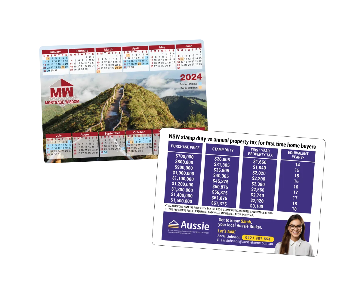 A6 — Fridge magnets for mortgage brokers