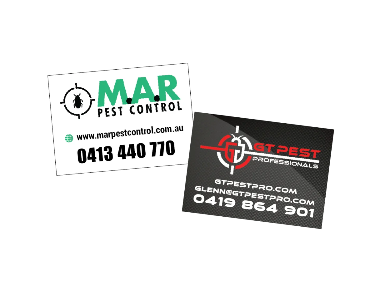 Small Business Card — Fridge magnets for pest controllers