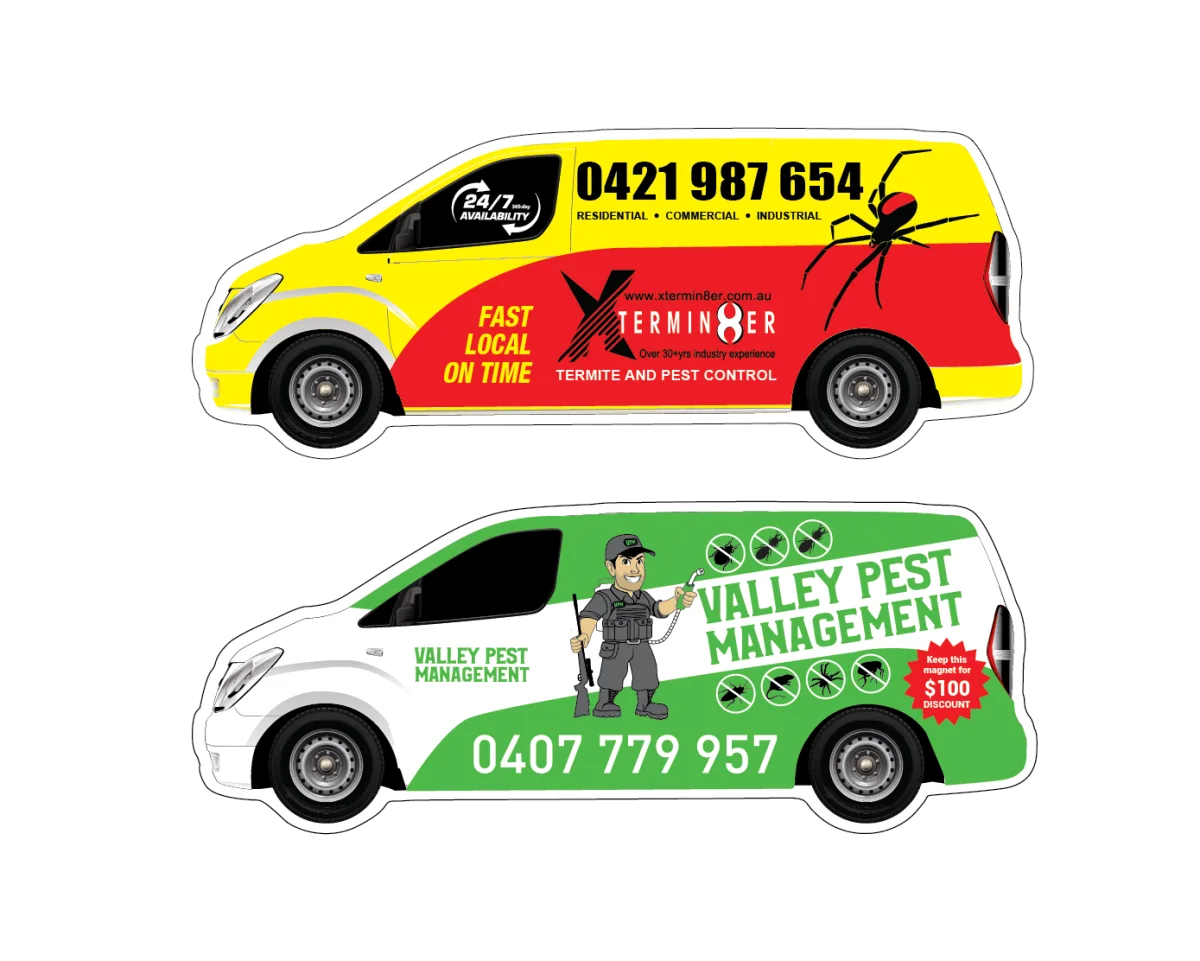 Large Van — Fridge magnets for pest controllers
