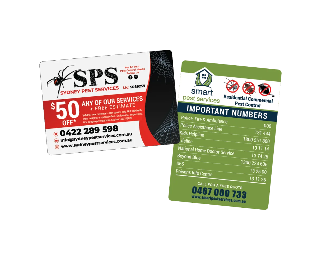 A6 — Fridge magnets for pest controllers