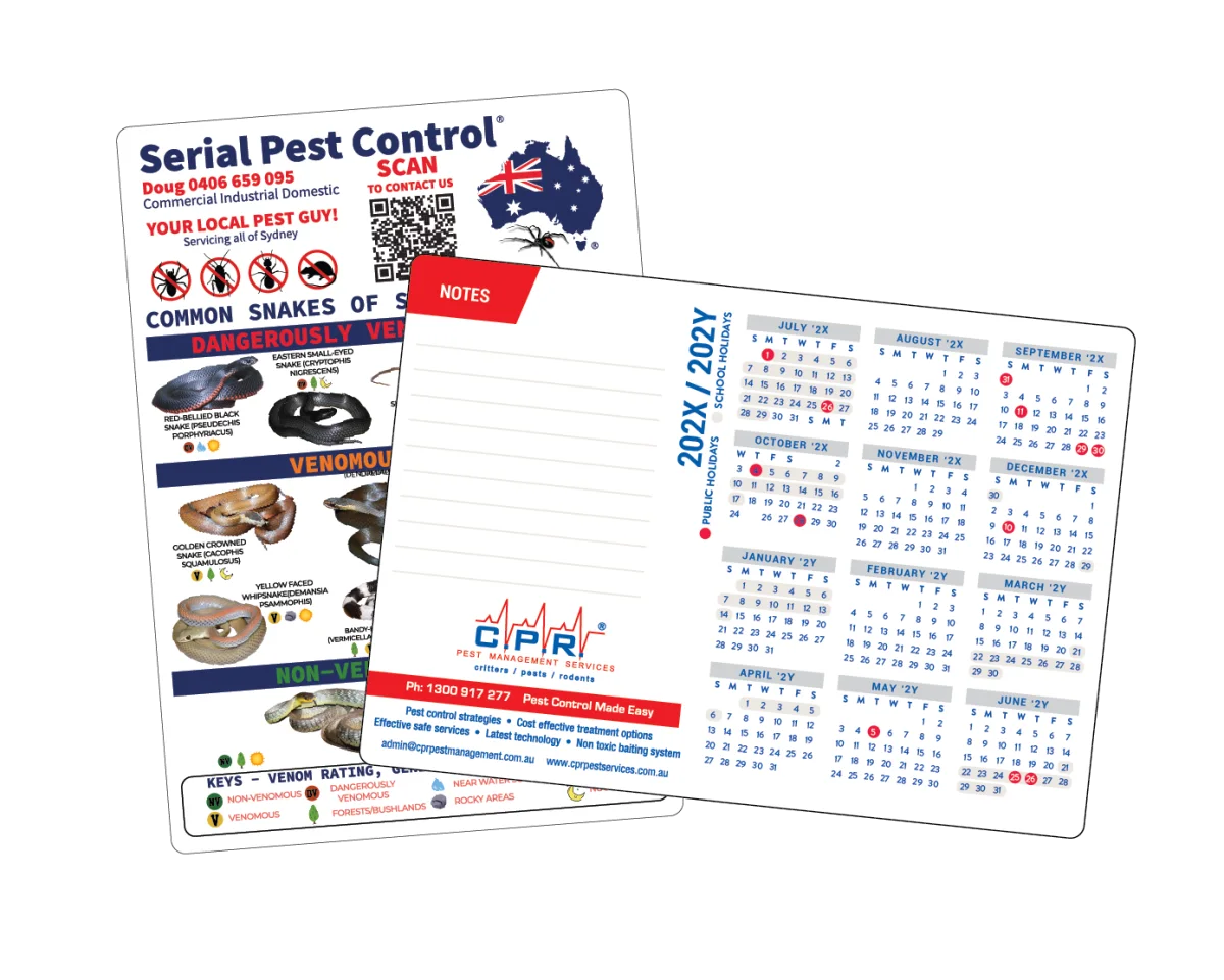 A5 — Fridge magnets for pest controllers
