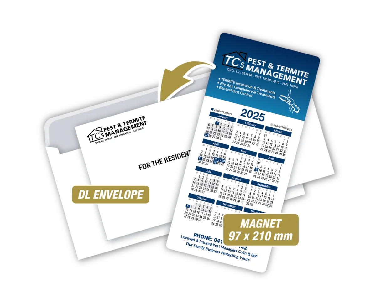 DL Magnet with Envelope — Fridge magnets for pest controllers