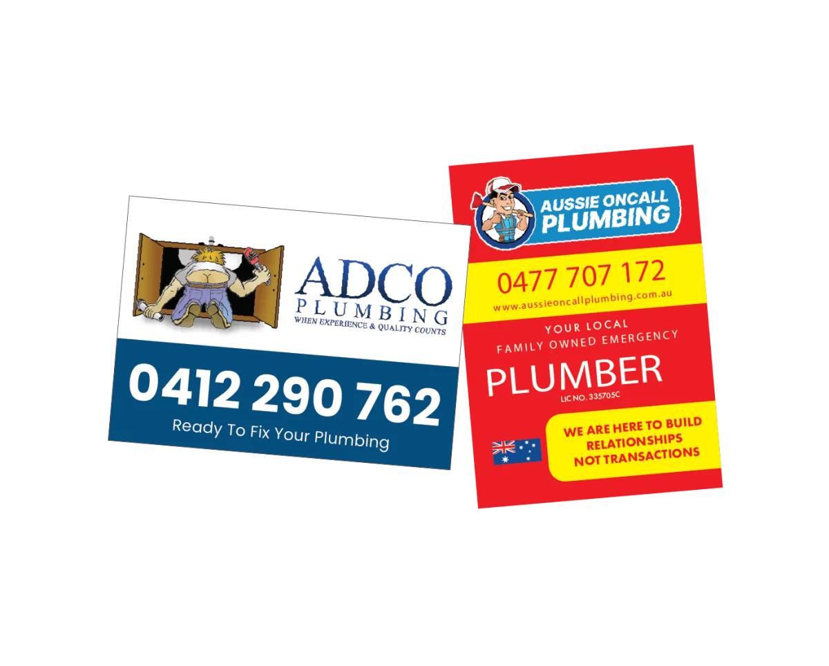 Small Business Card — Fridge magnets for plumbers