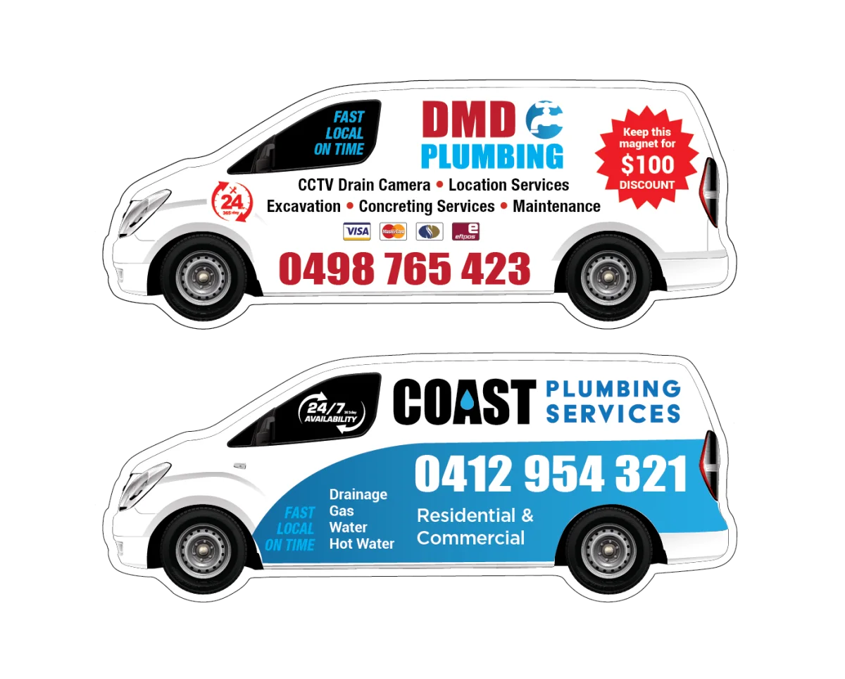 Large Van — Fridge magnets for plumbers