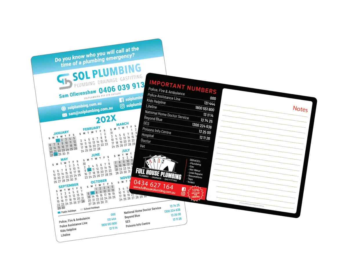 A5 — Fridge magnets for plumbers