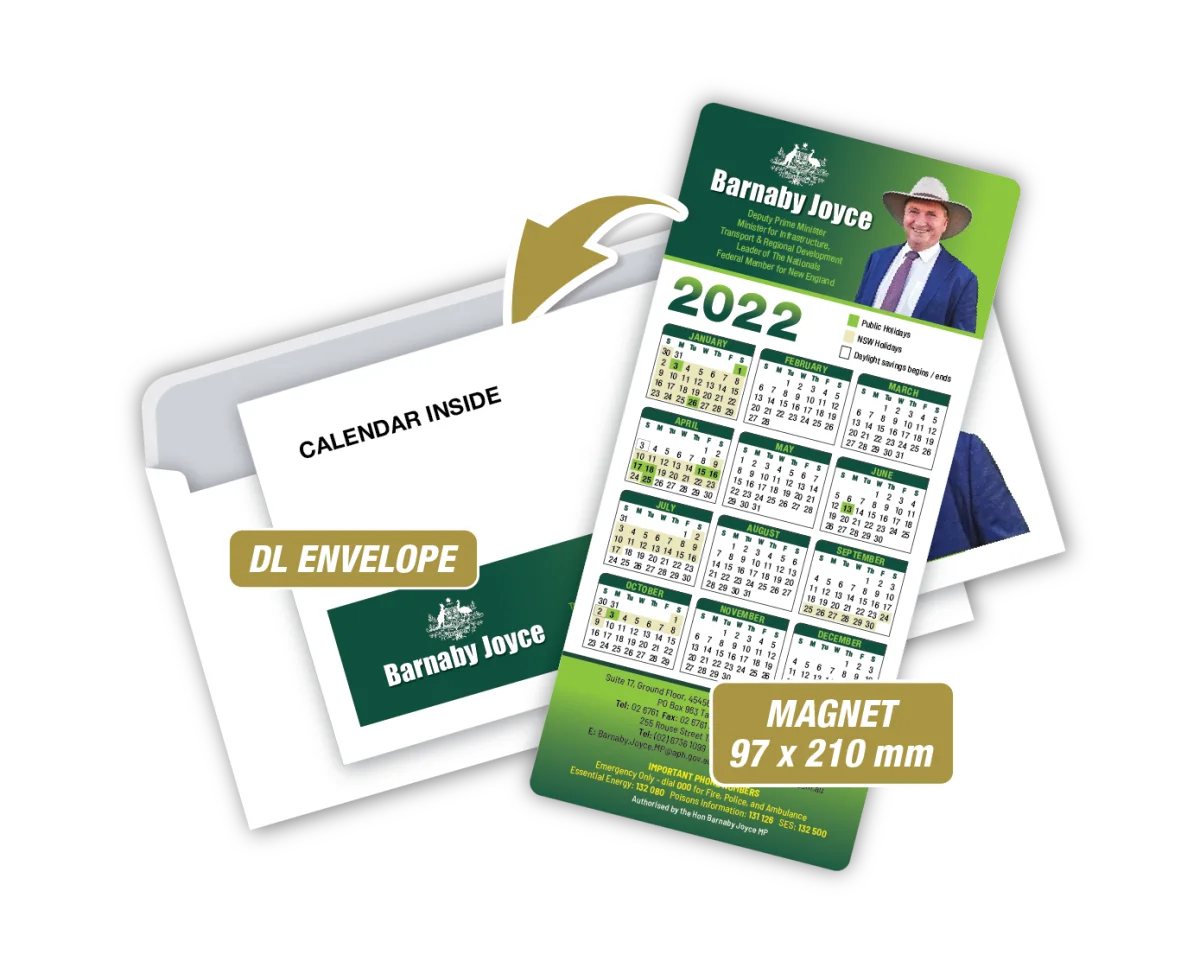 DL Magnet with Envelope — Fridge magnets for politicians and campaigns