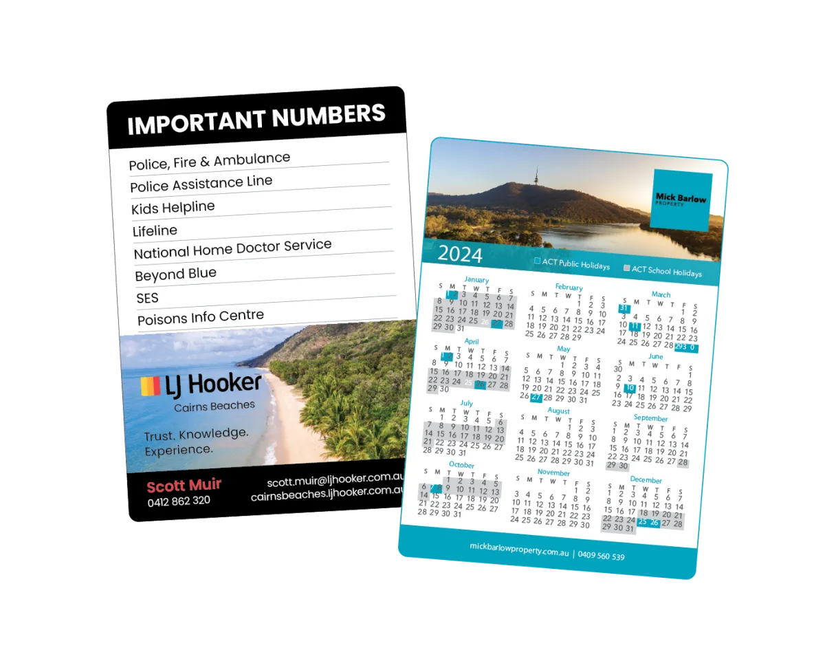 A6 — Fridge magnets for real estate agents