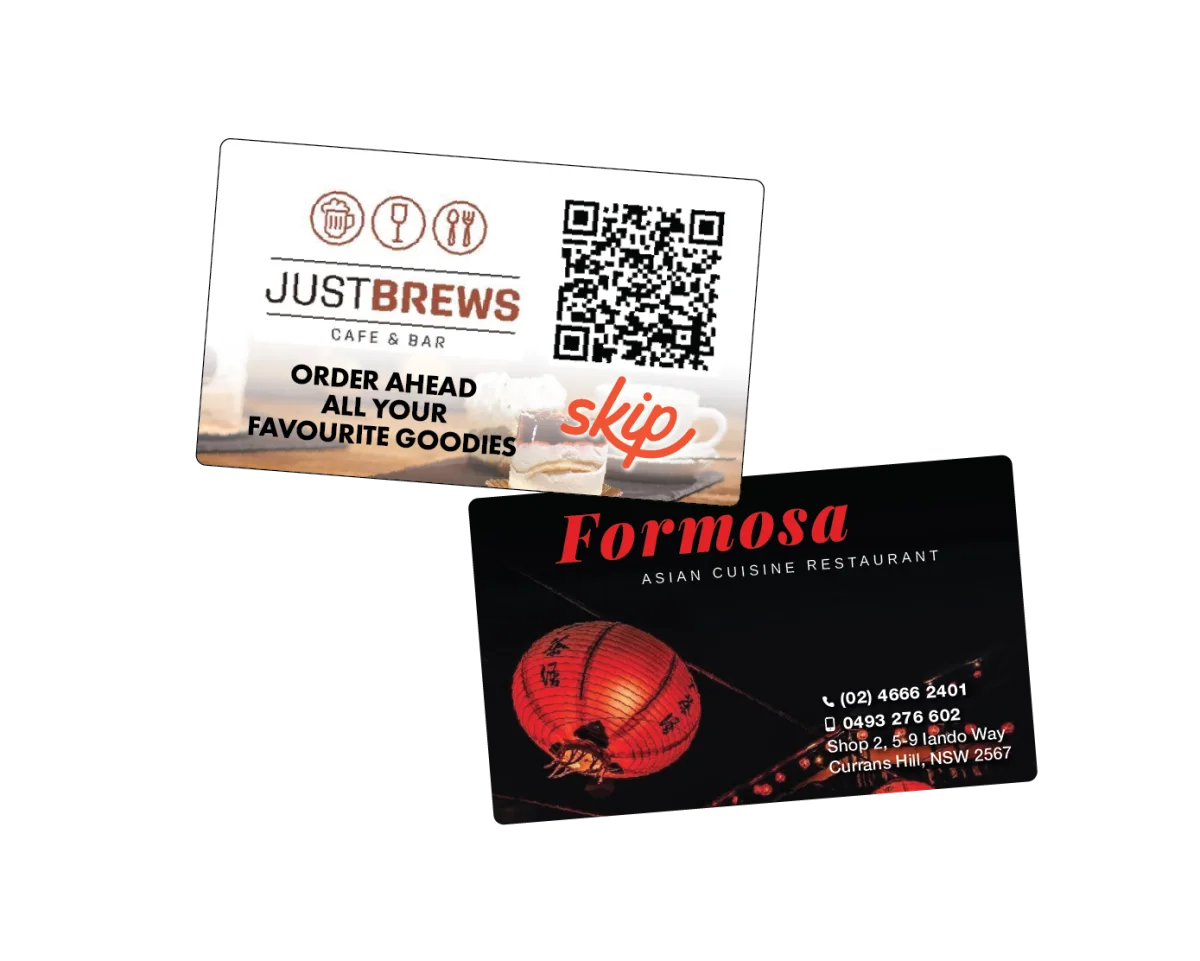 Business Card — Fridge magnets for restaurants, cafes and takeaway