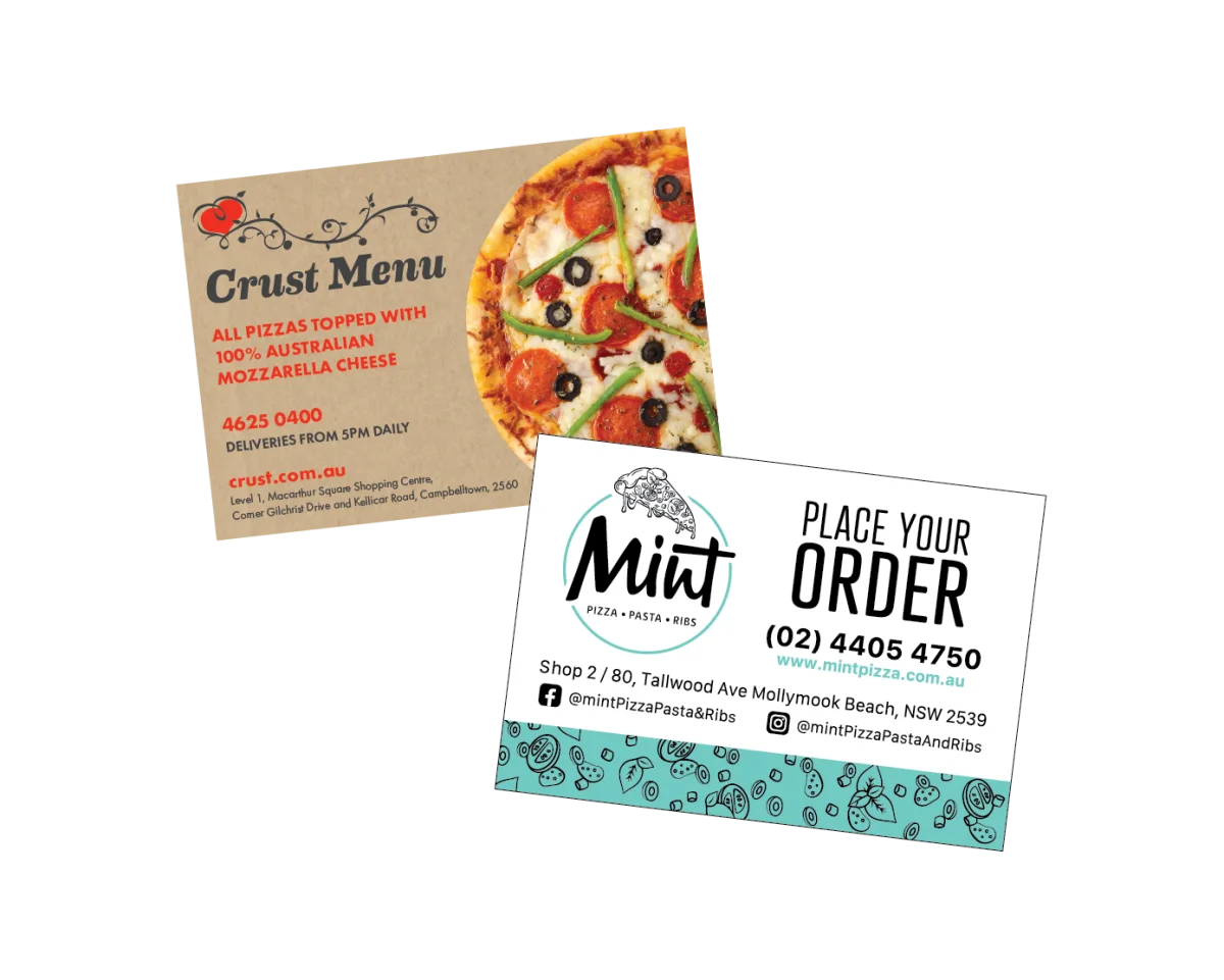 Small Business Card — Fridge magnets for restaurants, cafes and takeaway