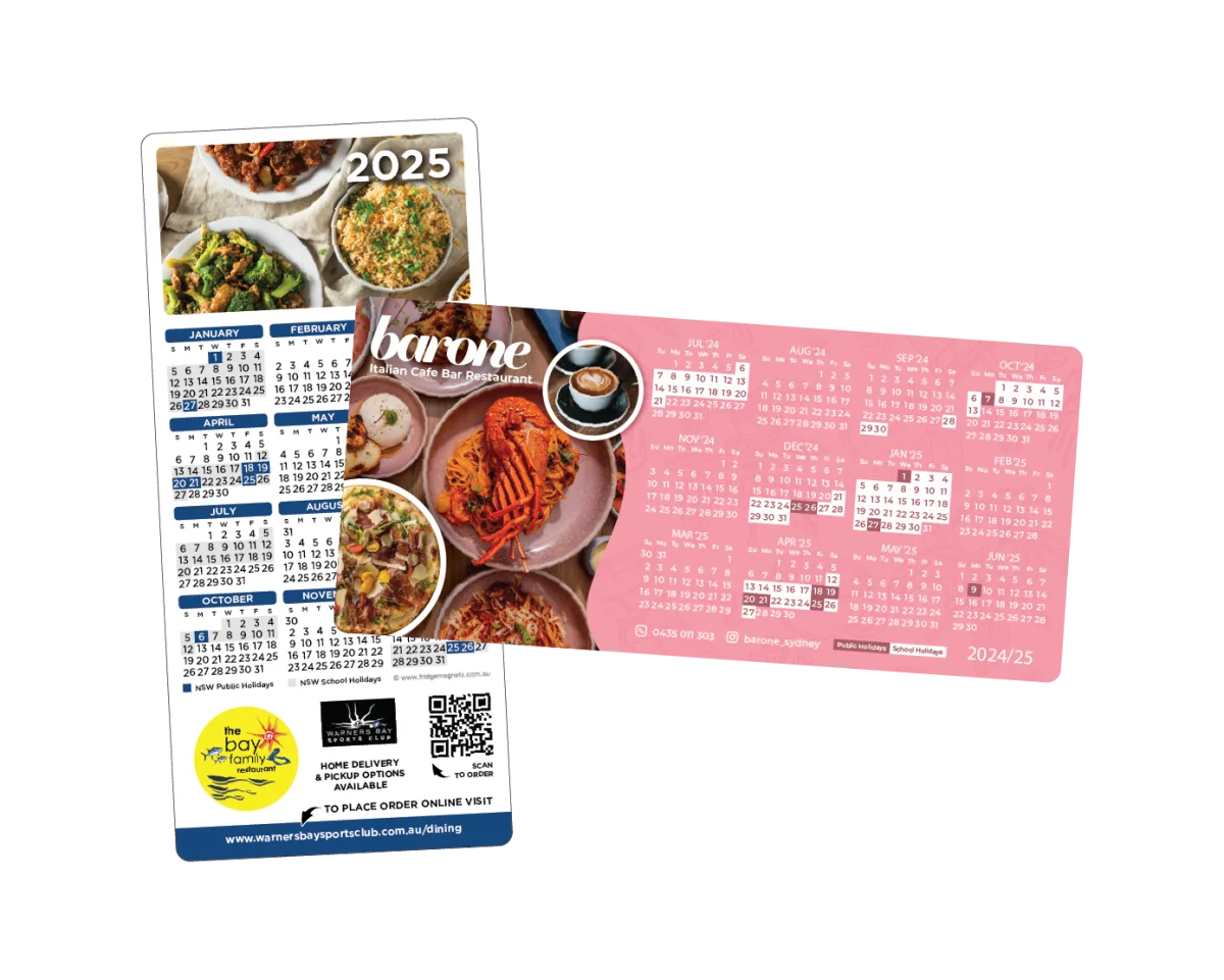 Standard DL — Fridge magnets for restaurants, cafes and takeaway