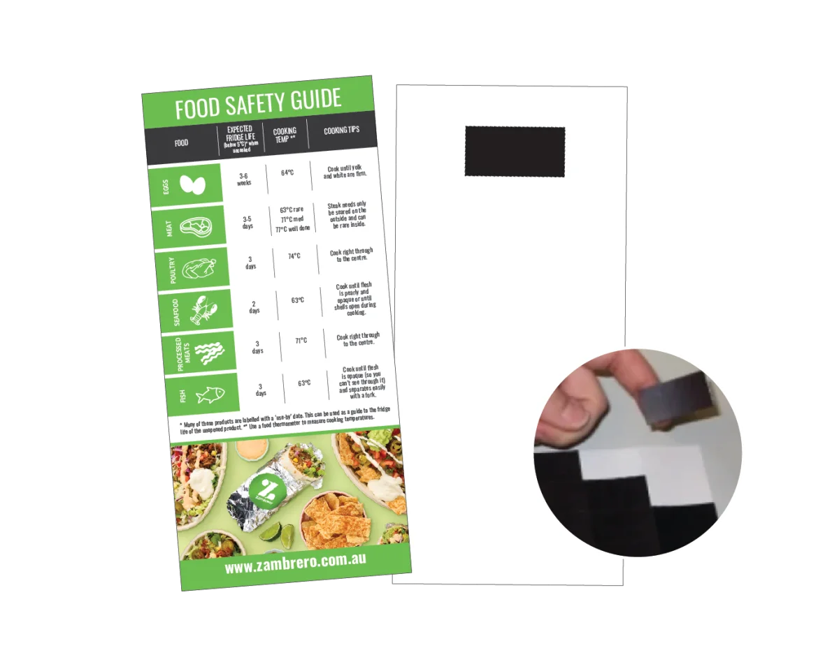 DL With Patch Magnet — Fridge magnets for restaurants, cafes and takeaway