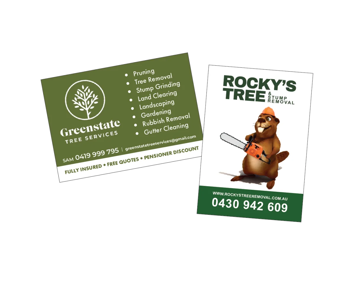 XXL Business Card — Fridge magnets for tree services and firewood