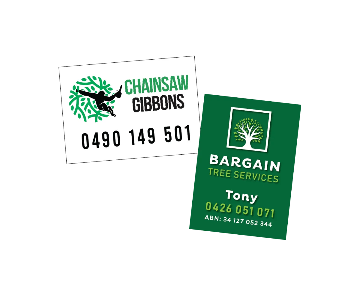 Small Business Card — Fridge magnets for tree services and firewood