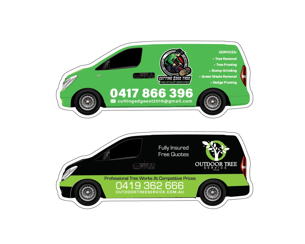 Large Van — Fridge magnets for tree services and firewood